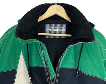 Vintage Phenix Ski Jacket: Colourblock Half-zip Pullover (large