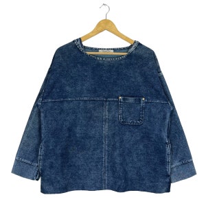 Pique de pique indigo jumper sweatshirt