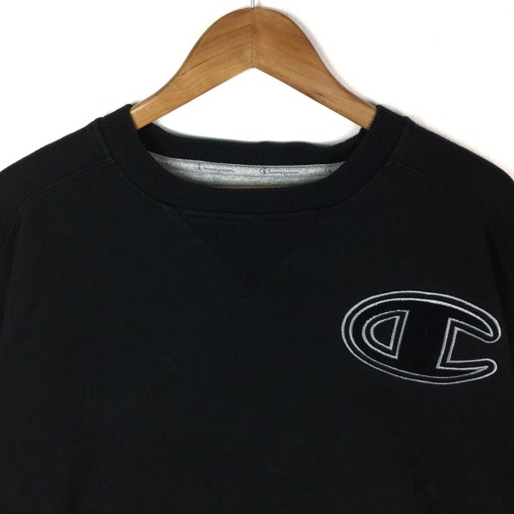 Lo Life Basic Champion Logo Black Pullover - Jumper Colour Hip XL Hop Size Sweatshirt Logo 90s Crewneck Vintage Champion Etsy Swag Big Streetwear