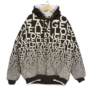 Los Angeles Spellout Full Print Hoodie Sweatshirts