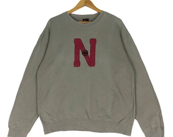 Vintage Nike Crewneck Sweatshirt, Embroidered Swoosh Logo (L)