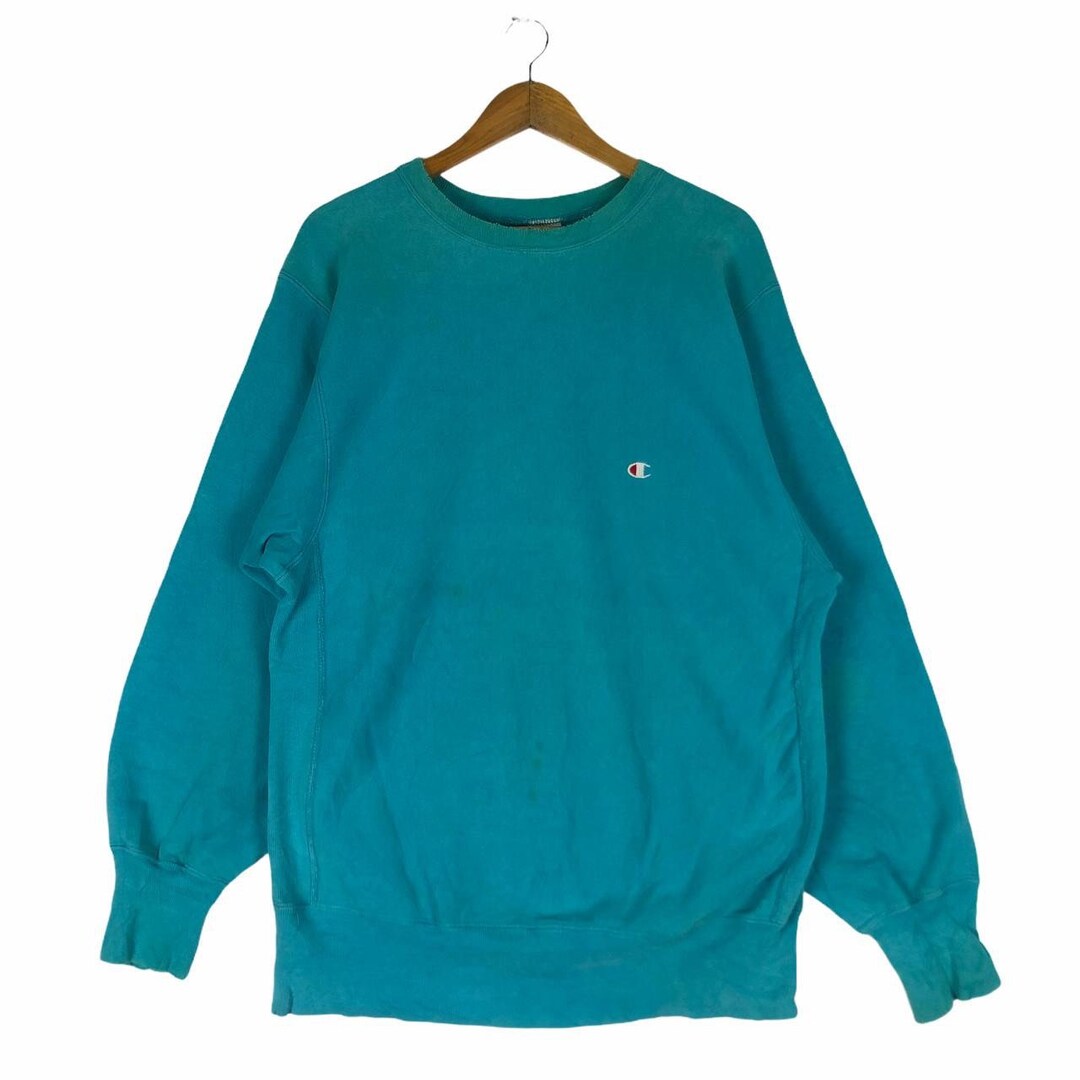Vintage 90s Champion Reverse Weave Sweatshirt - Green XL - Etsy