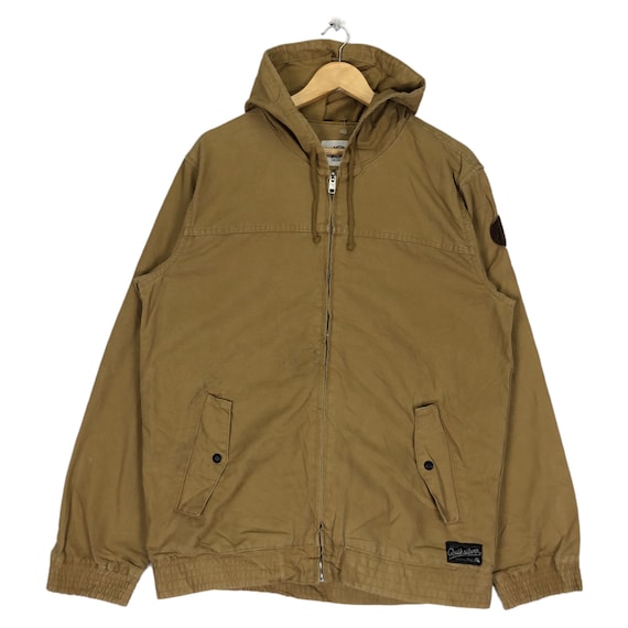 Quiksilver Hoodie Zip up Sweater Brown Colour Large Size - Etsy