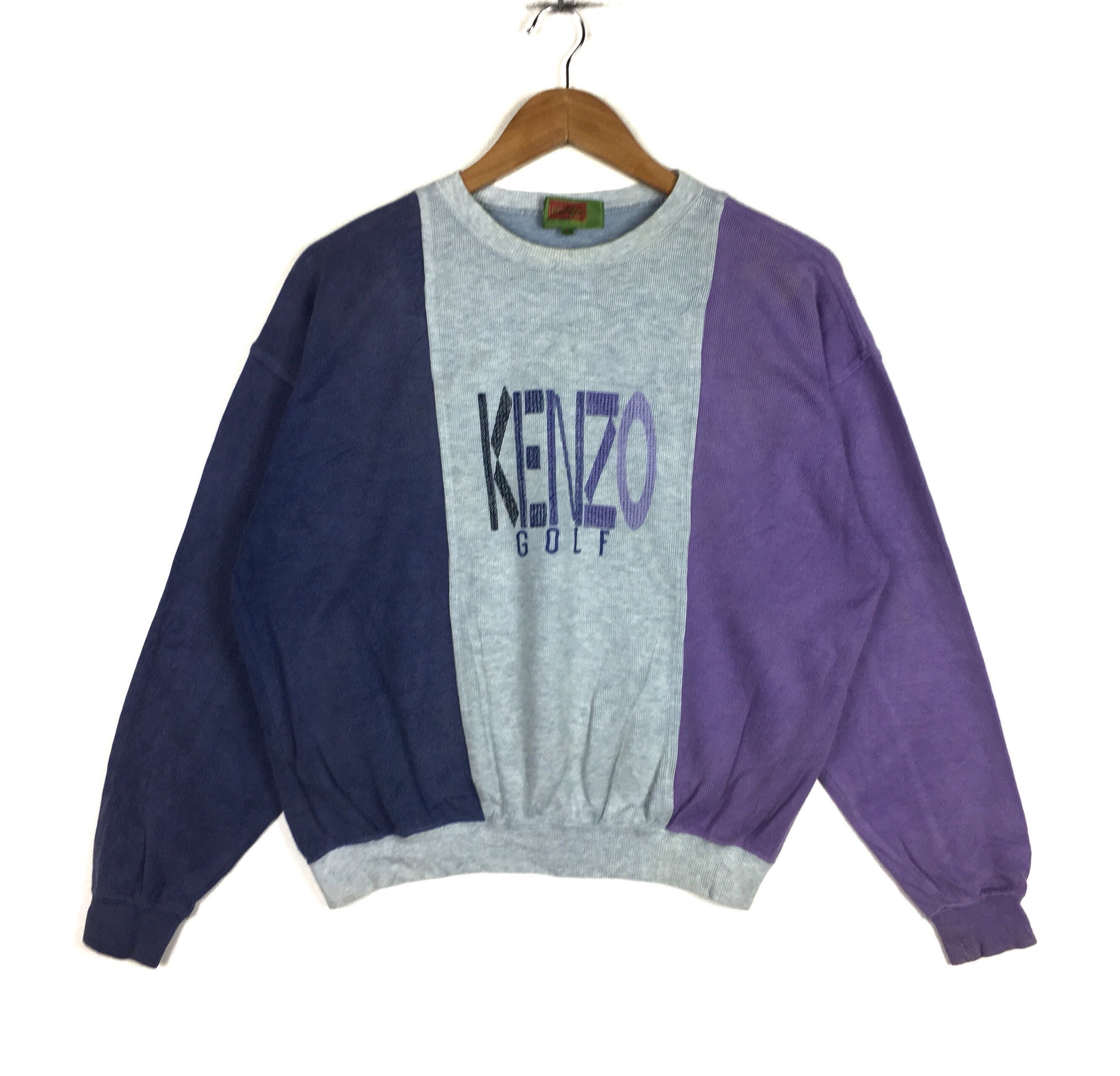 KENZO Golf Sweatshirt Crewneck Big Spellout Green Colour Pullover