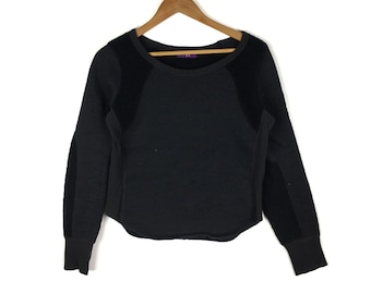 Y's Yohji Yamamoto Crewneck Sweatshirt Japanese Designer Women Fashion Brand Small Size Pullover Jumper