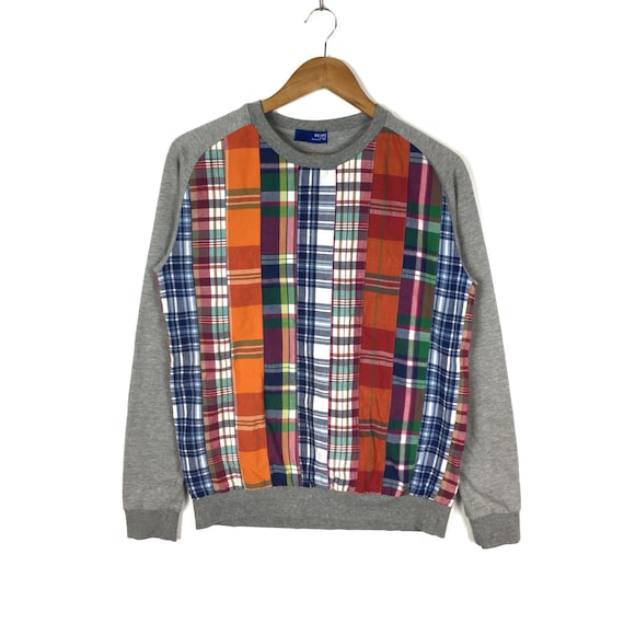 supreme plaid front zip sweater
