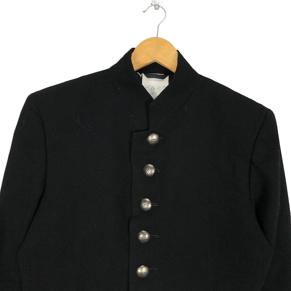 90s luna mattino zip short leatherjacket - Luna mattino short zip