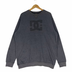 DC Skateboard Sweatshirt Crewneck Big Logo Printed Spell Out Skate Pullover Jumper XLarge Size