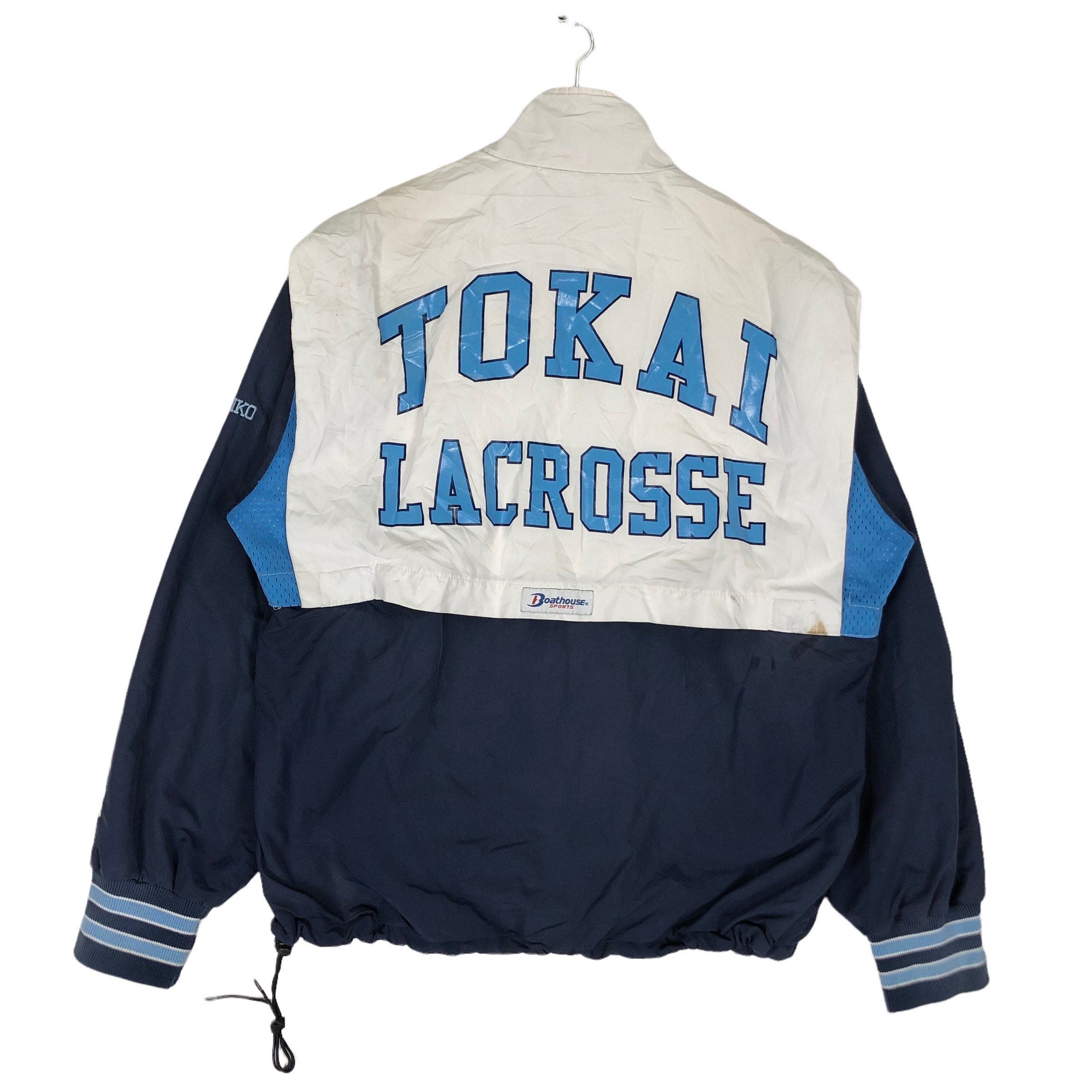 Vintage Tokai Lacrosse Navy Lightweight Jacket Full Zipper Multi 