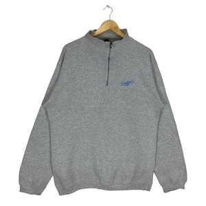 Vintage dodgers half zipper sweatshirt pullover