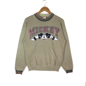 Vintage 90s MICKEY MOUSE Sweatshirt Big Logo Crewneck Pullover Jumper Mickey Cartoon Comedi Character Mickey Disneyland Gift/Birthday/Party
