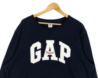 Gap ビッグロゴ スウェットシャツ クルーネック プルオーバー ネイビー