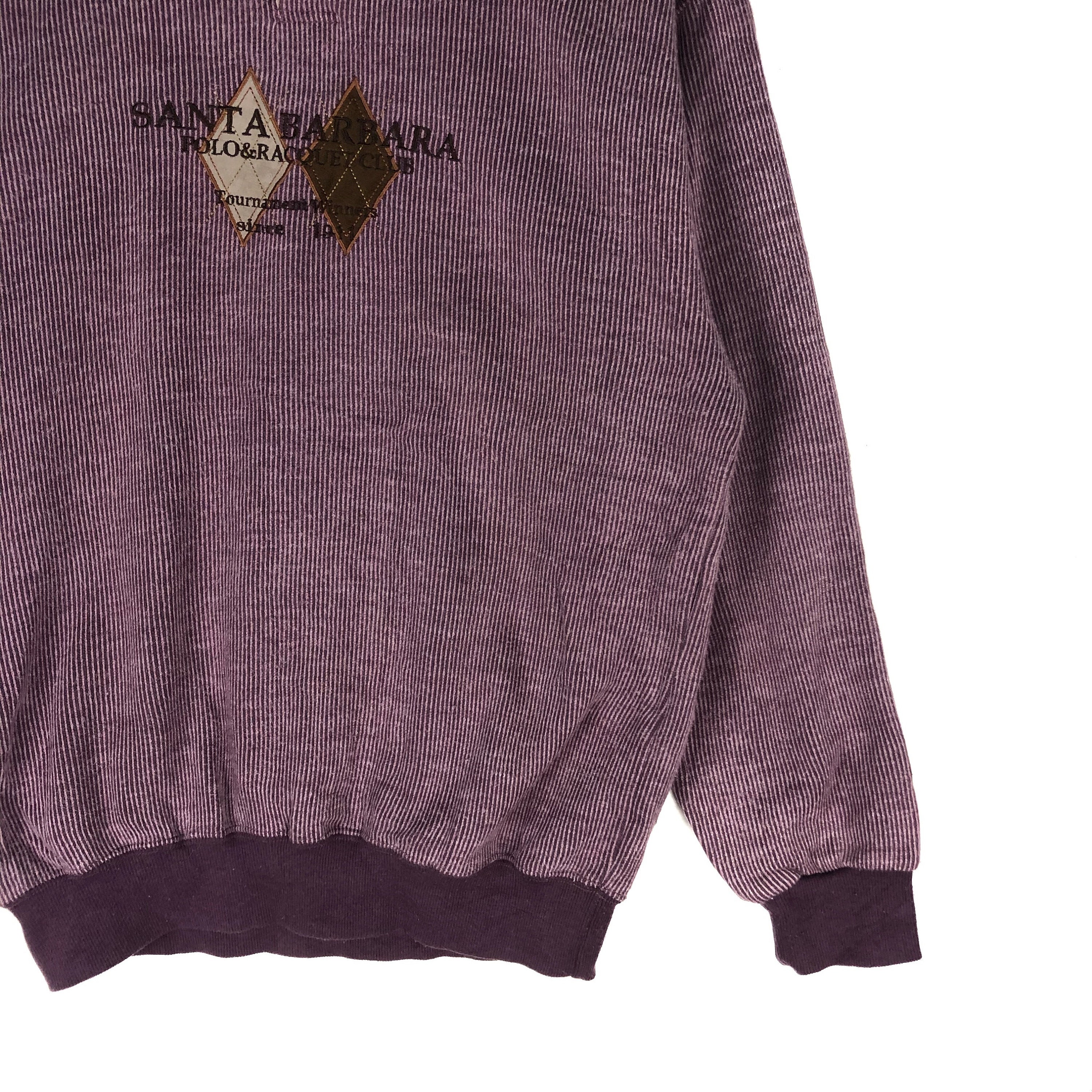 ジャケット・アウター 90's SANTA BARBARA POLO&RACQUET CLUB Vintage 90s Polo Santa Barbara Sweatshirt Half Zip Big Logo
