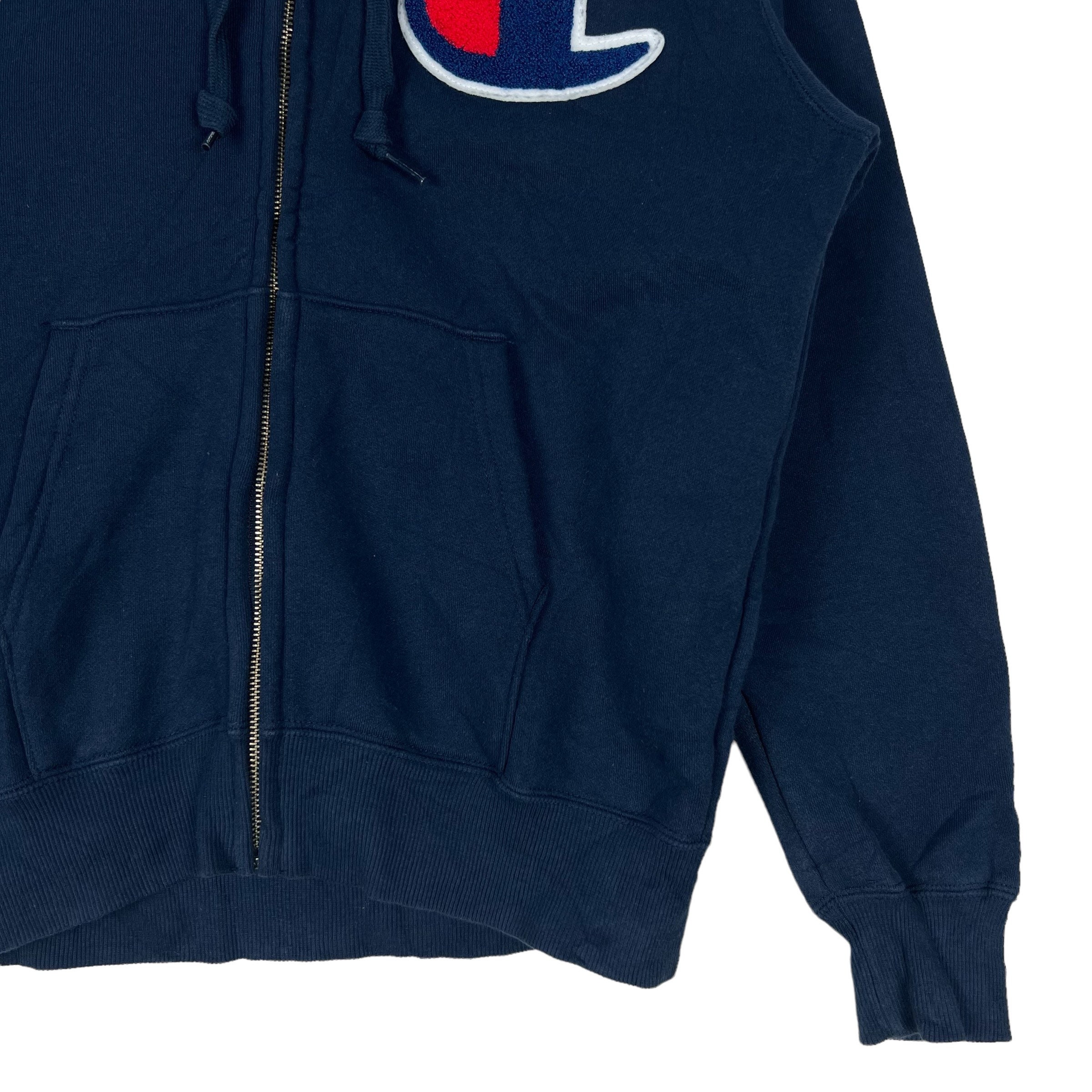 Champion Hoodie Sweatshirt Big Logo Embroidery Full Zipper - Etsy