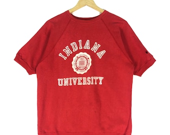 80s Indiana University Sweatshirt Short Sleeve Crewneck