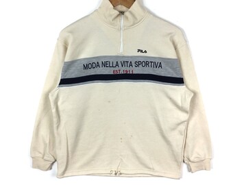 Felpa vintage FILA mezza zip - Moda Nella Vita Sportiva - Taglia M