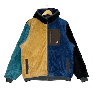 Gym master fleece deep pile Reversible colour block jacket
