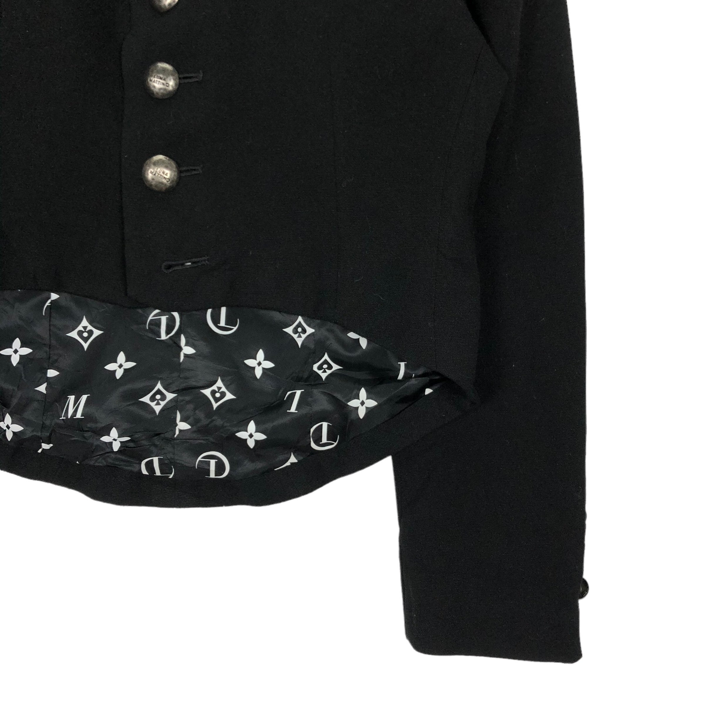 Luna Mattino Cropped Button Monogram Inside Jacket - Etsy Norway