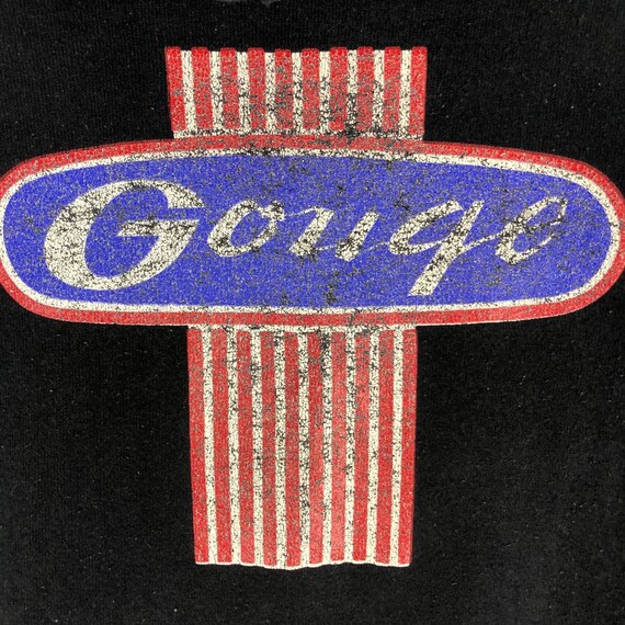 Vintage 90s GOUGE Sweatshirt Hoodie Skate Crewneck Black Colour