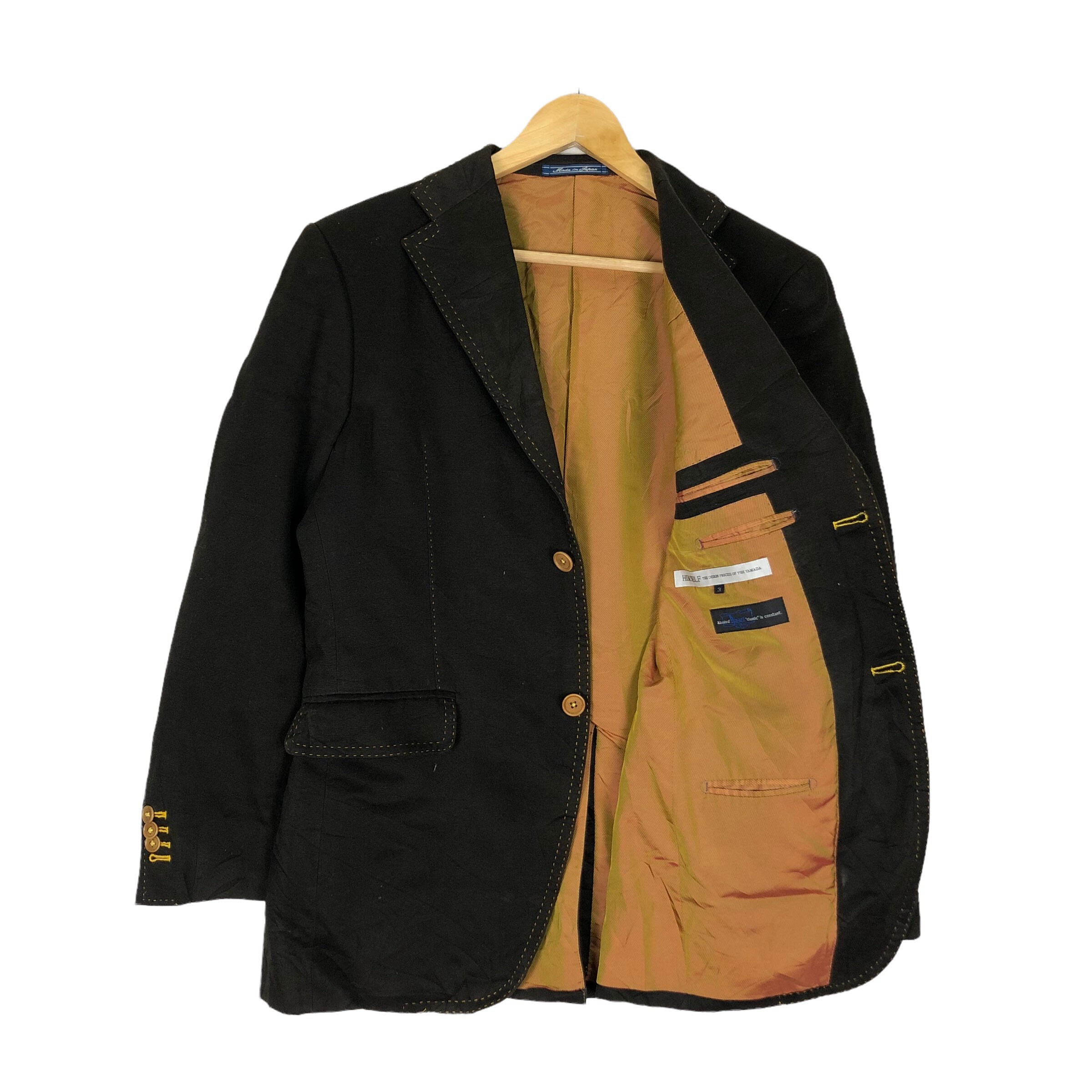 Yuji Yamada Japanese Brand Blazer Brown Jacket Coat Dark Brown