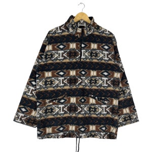 Vois native art fleece zipper jacket
