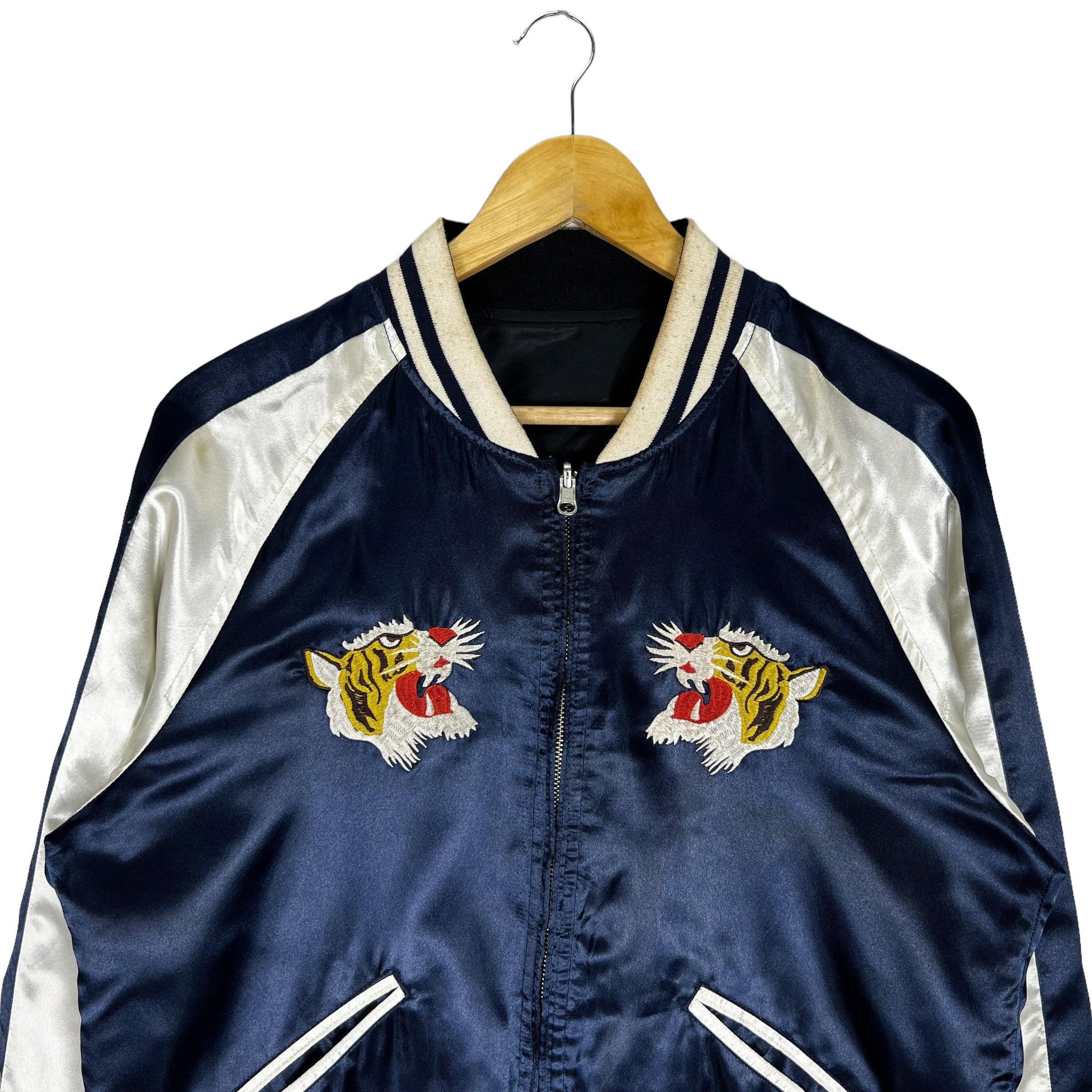 Back Number Sukajan Japan Tiger Souvenir Varsity Reversible Back Number Sukajan Japan Tiger Souvenir Varsity Reversible