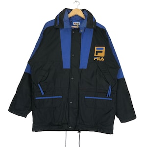 Vintage 90s FILA Windbreaker Jacket Zipper Up Small Logo Sweater Streetwear Sportswear Hip Hop Swag Lo Life