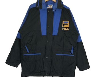 Vintage 90s FILA Windbreaker Jacket: Small Logo Streetwear