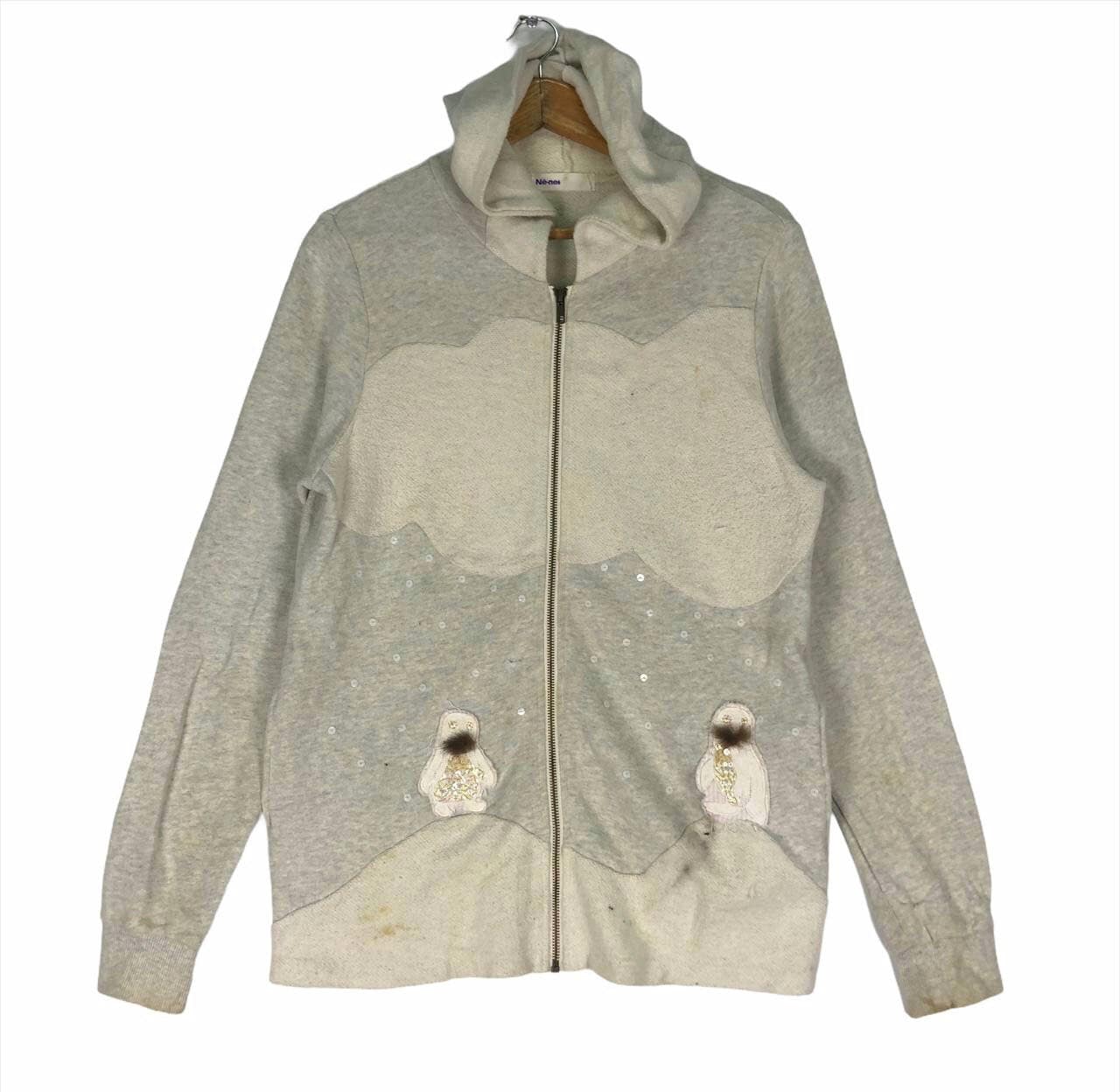 NE NET Issey Miyake Sweatshirt Hoodie Zip Crewneck Medium Size