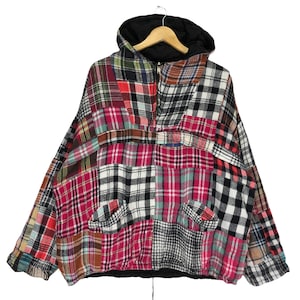 Patchwork design hoodie zipper jacket Japanese Brand inspired kapital