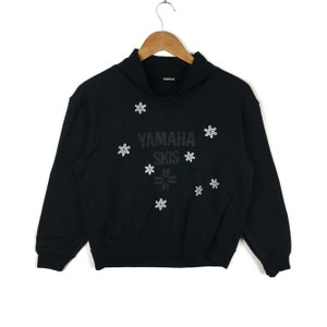 Yamaha Ski Sweatshirt Black Colour Pop Art Crewneck Yamaha Ski Riding Gear Clothing Pullover Jumper