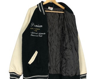 Vintage 76 Lubricant Knit Wool Varsity Jacket High School Vintage 76 Lubricant Knit Wool Varsity Jacket High School