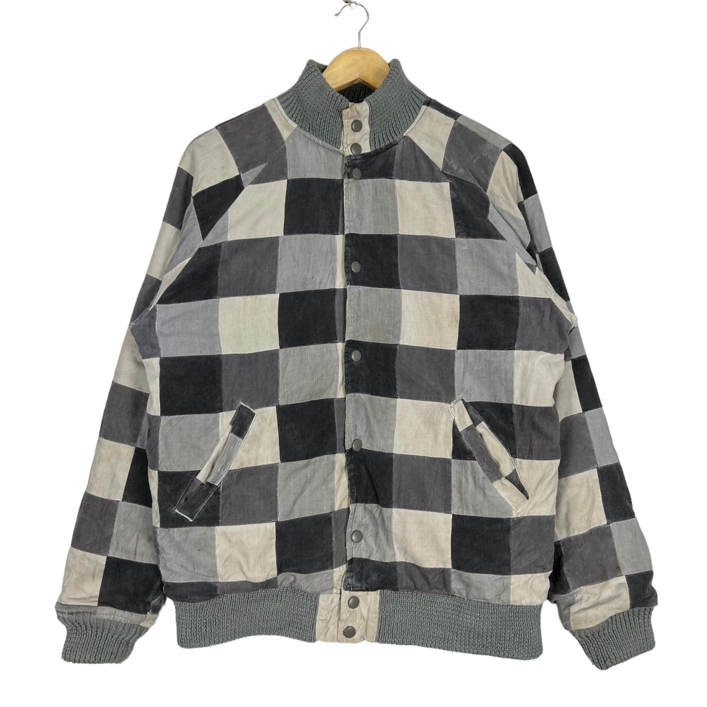 Creator checked varsity button jacket