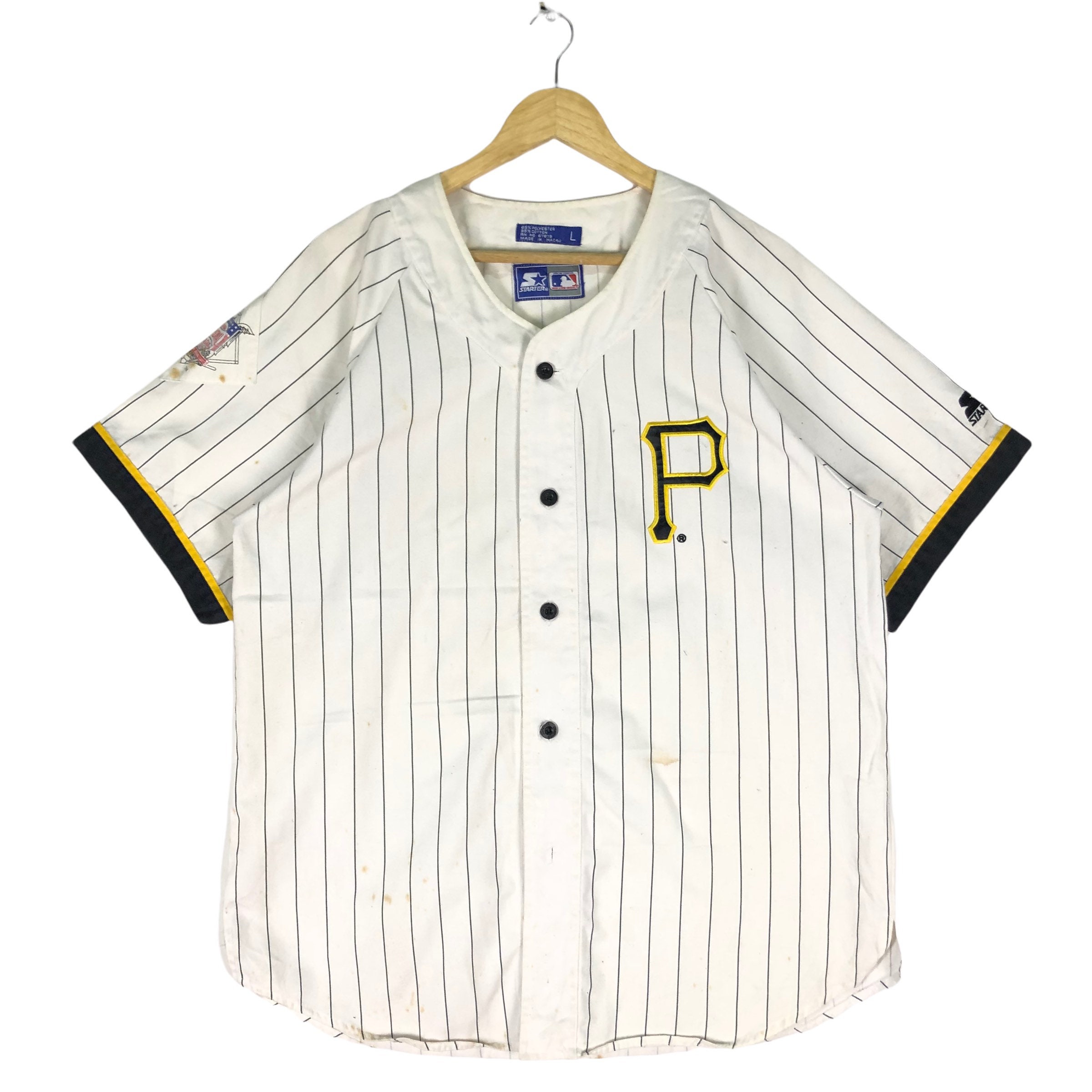 Vintage 90s Starter Pittsburgh Pirates MLB Striped Button up -  Israel