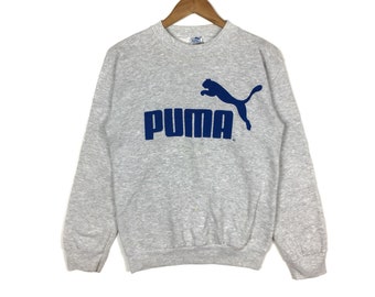 Vintage 90s PUMA Sweatshirt Puma Big Logo White Colour XLarge Size Pullover Jumper Sportswear Sports Fashion Puma Sweater Clothing