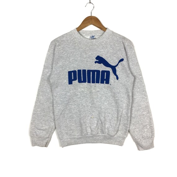 Vintage 90s PUMA Sweatshirt Puma Big Logo White Colour Vintage 90s PUMA Sweatshirt Puma Big Logo White Colour