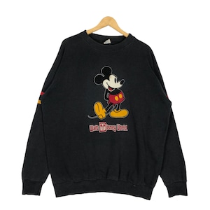 Vintage 90s MICKEY MOUSE Sweatshirt Crewneck Pop Art Design Smoke Black Colour XxLarge Size Pullover Jumper Comedy Funny Cartoon