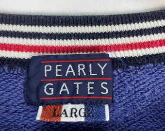 Pearly Gates Sweatshirt Crewneck Big Logo Ringer Tennis Golf