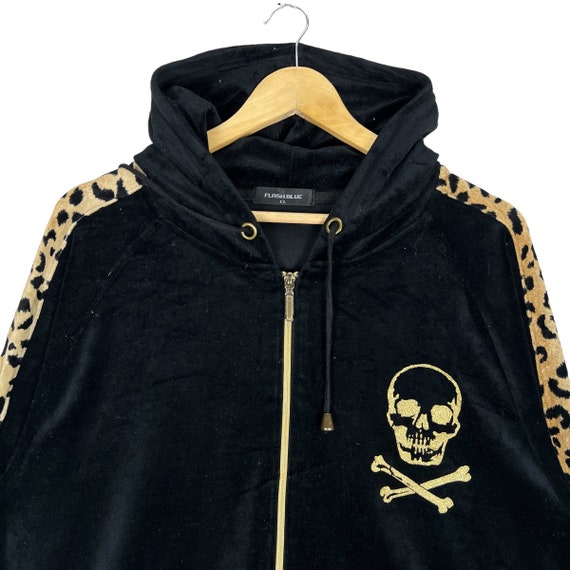 Flash Skull Leopard Hoodie Zipper Sweatshirt Fleece - Etsy UK