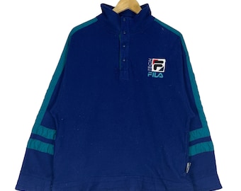 Fila fleece half snap button jacket