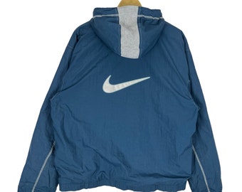 Buy Vintage 90s Nike Windbreaker Half Zip Jacket Embroidery Logo
