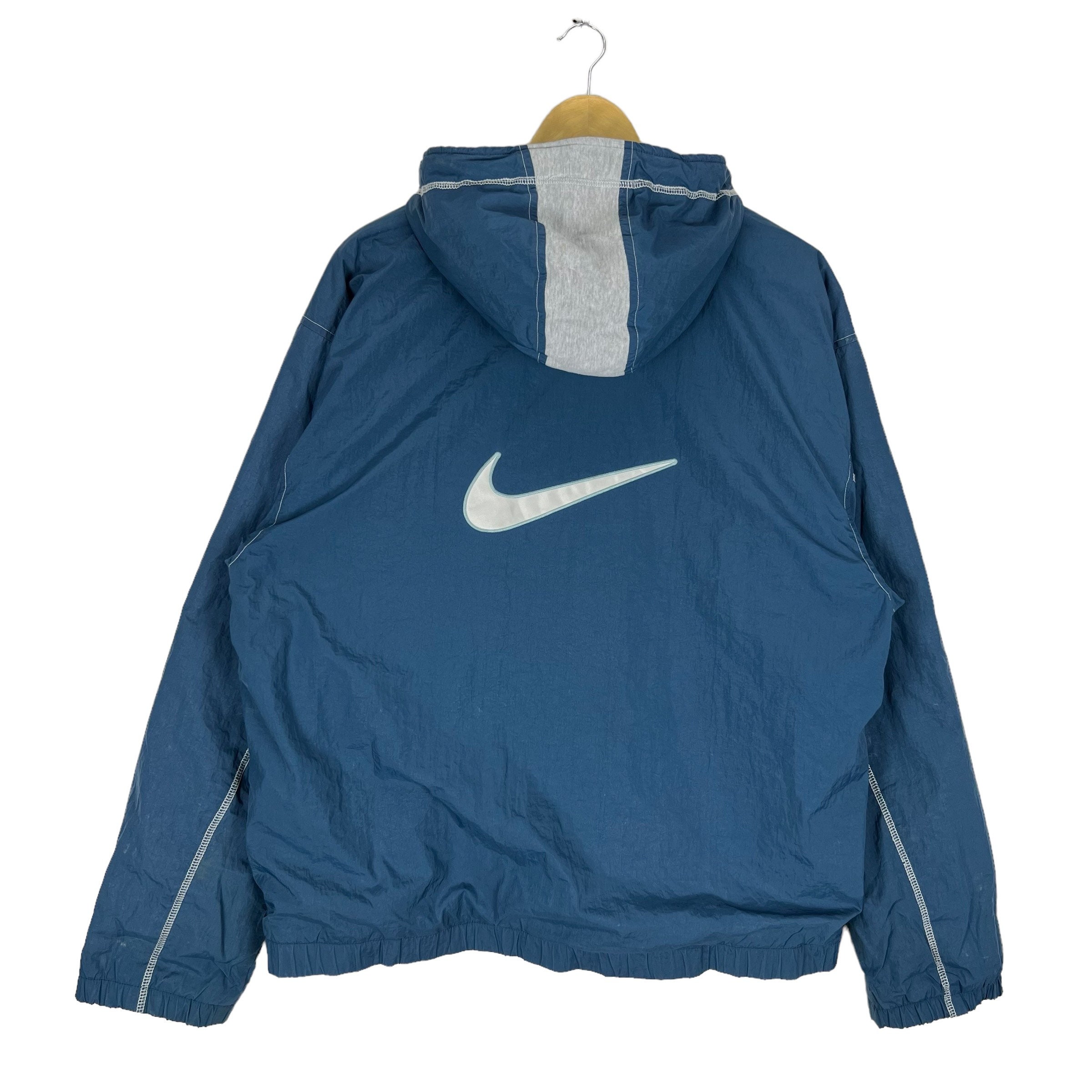 Vintage Blue Nike Jacket Jaket Vintage Nike Vintage Zip Football