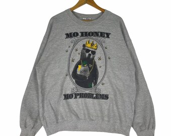 Riot Society Sweatshirt: Skateboard Bär Grafik Pullover - L