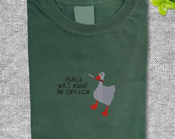 Duck embroidered shirt/hoodie/sweatshirt, comfort colors embroidered t-shirt