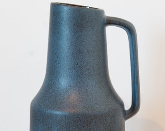 Bodenvase von Scheurich, siebziger Jahre, West German Pottery, in schlichtem Blaugrau