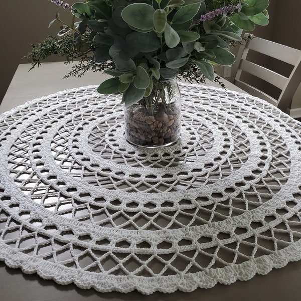 Napperon fleuri | Napperon extra large | PATRON AU CROCHET