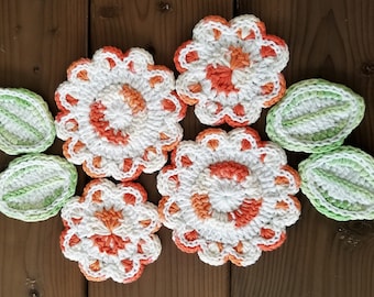 Spring Flower Potholder #1 Crochet Pattern