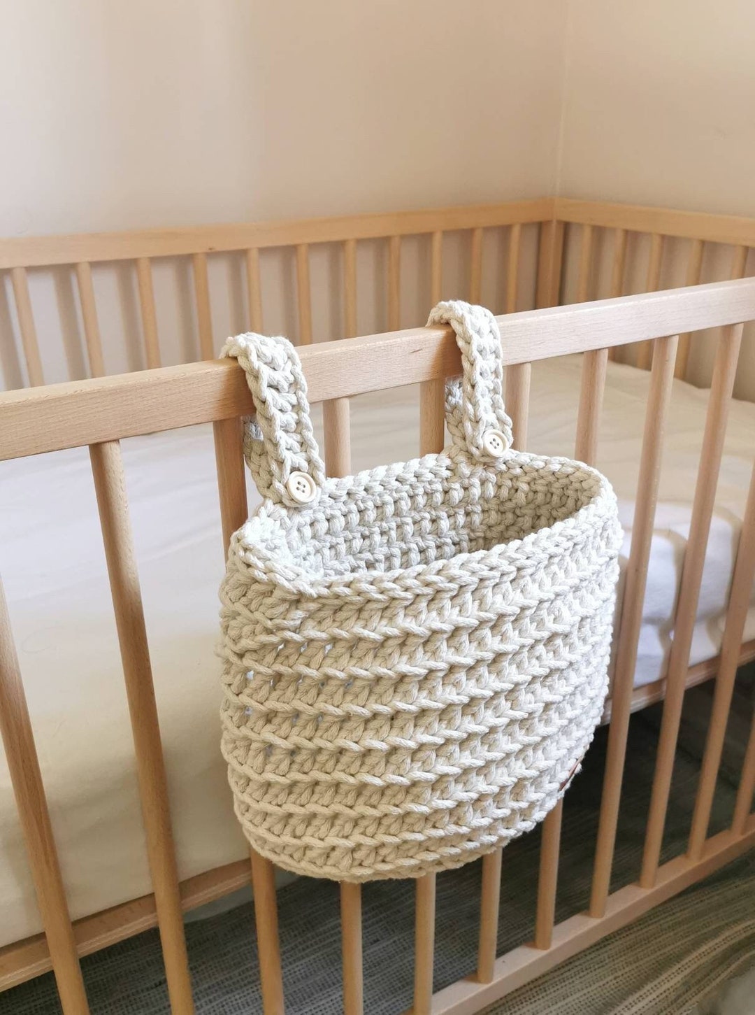 Crib Organizer Crib Hanging Basket for Baby crib Hanging Etsy