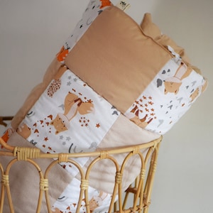 Beige Füchse Baby Krabbeldecke & Decke: Weiche, wärmende Baumwolle für ganztägiges Spielen - vielseitige Krabbeldecke, niedlicher Kindergartenteppich