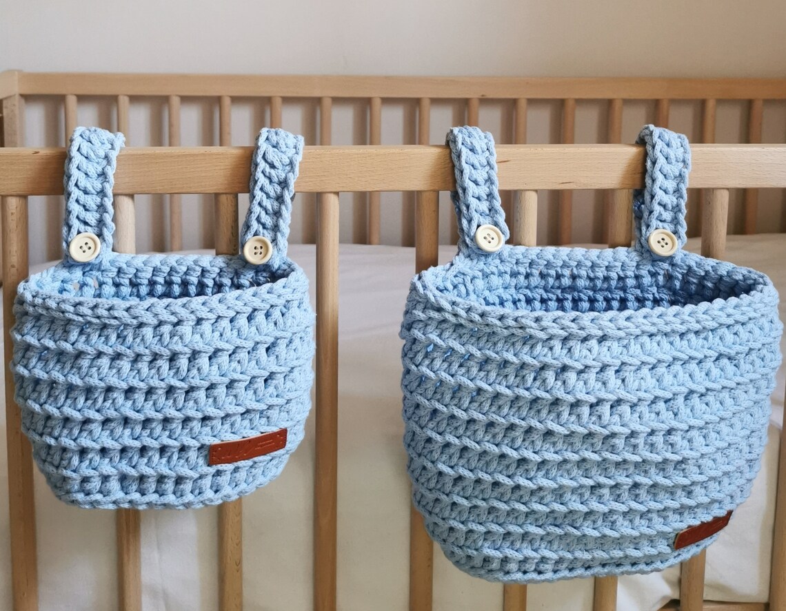 Crib Organizer, Crib Hanging Basket for Baby ,crib Hanging Storage